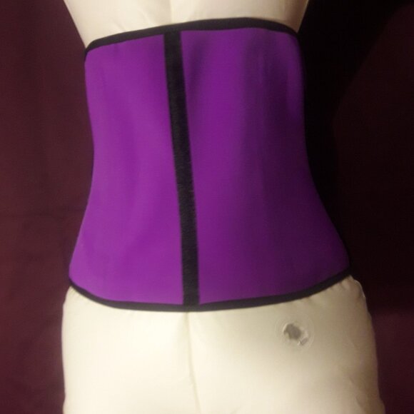 Ann Chery Women Purple Latex 2- Hook Corset Body Shaper Waist Trainer Size 32 - Picture 5 of 11